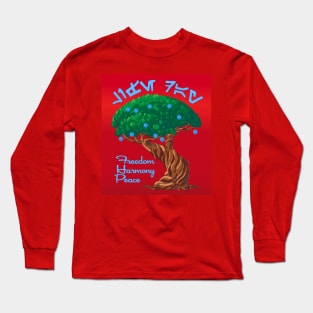 Happy Life Day! Freedom, Harmony and Peace with Tree of Life Long Sleeve T-Shirt